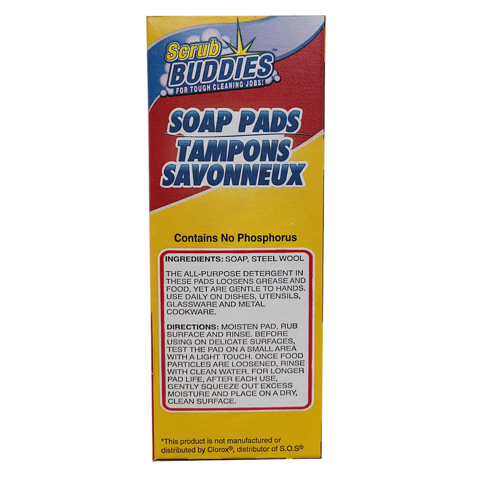Steel Wool Soap Pads, Scrub Buddies 10-ct. Boxes 2 pack