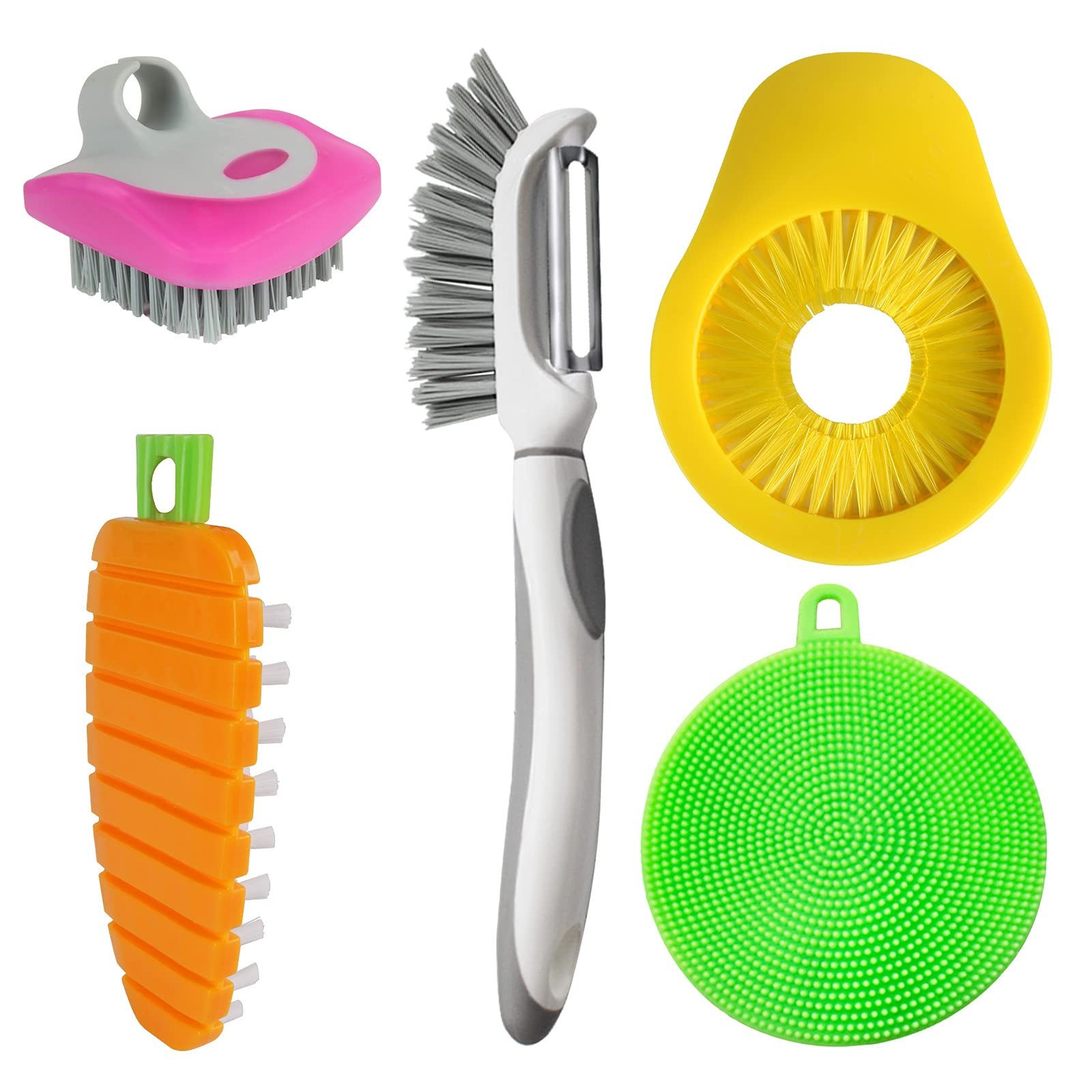 Flexible Vegetable Brush Fruit And Vegetable Brushes Vegetable/fruit Peeler With