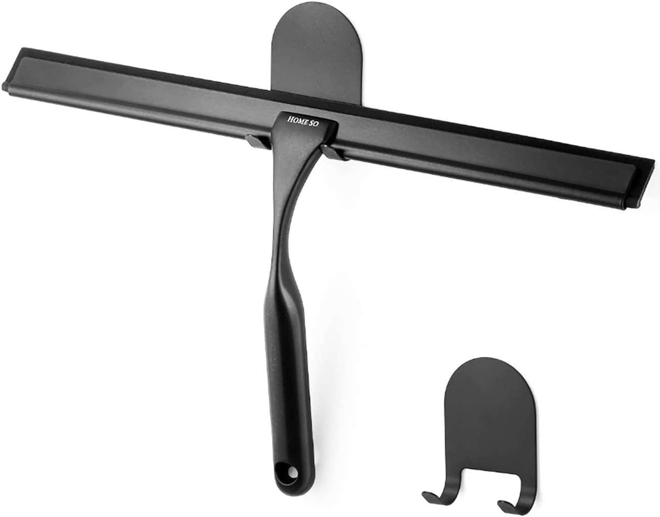 Heavy Duty 12-Inch Matte Black Shower Squeegee – Perfect for Windows & Glass