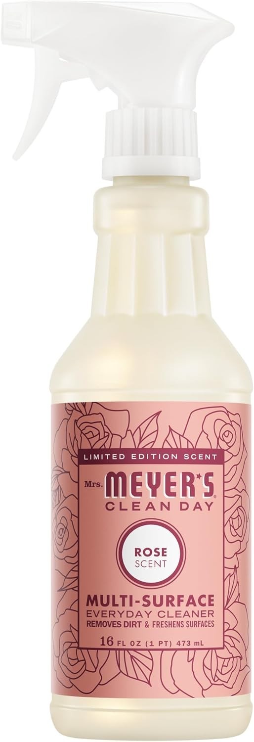 MRS. MEYER’S CLEAN DAY Multi-Surface Everyday Cleaner, Rose Scent, 16 Fl Oz