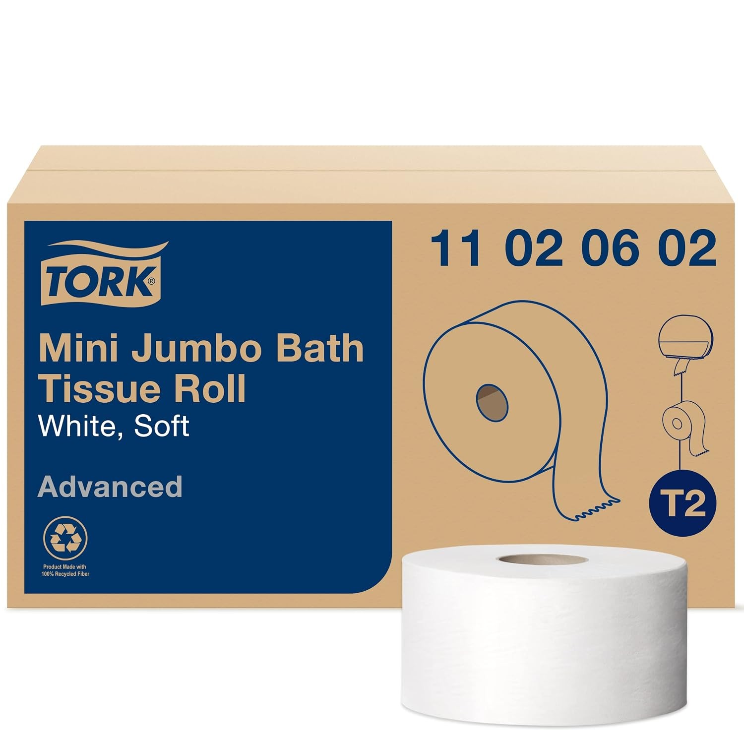 Tork Mini Jumbo Bath Tissue Roll – Toilet Paper Towels with Advanced Soft Qual