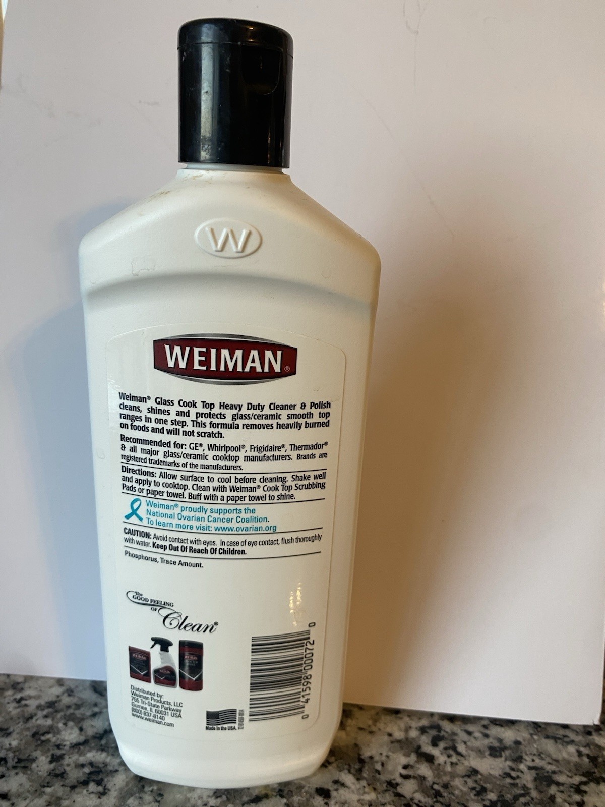 Weiman Ceramic/Glass Cooktop Cleaner & Polish Heavy Duty For Stove Top 15 oz New