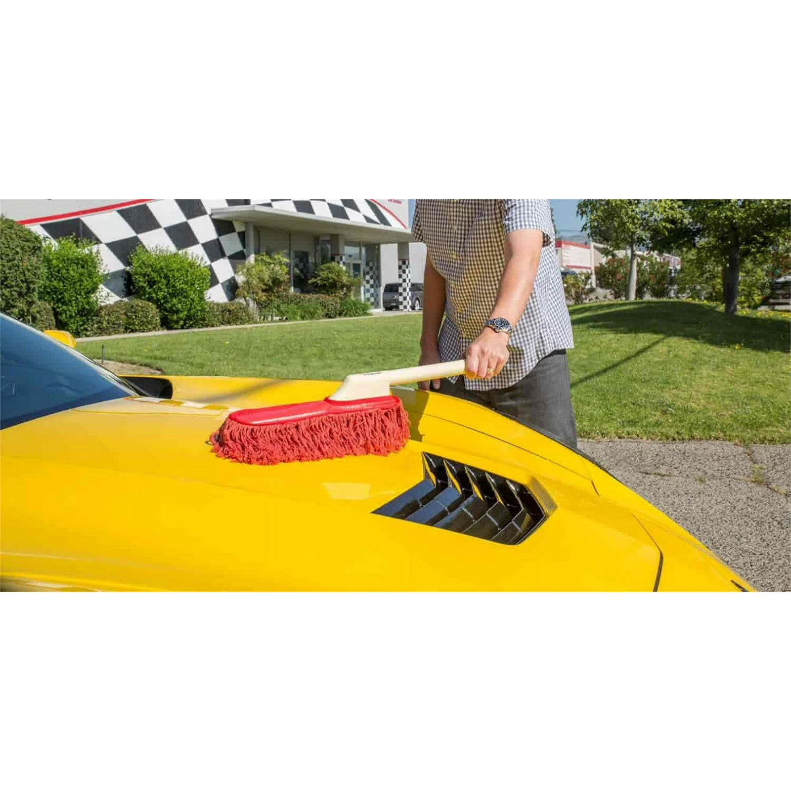 (2 pack) California Car Duster with Plastic Handle and Wax Treated Cotton Mop