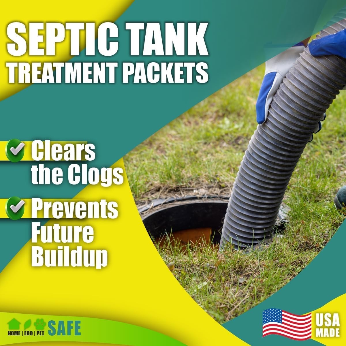 -Enzyme Septic Treatment – 12 Flush Packets, Odor Control
