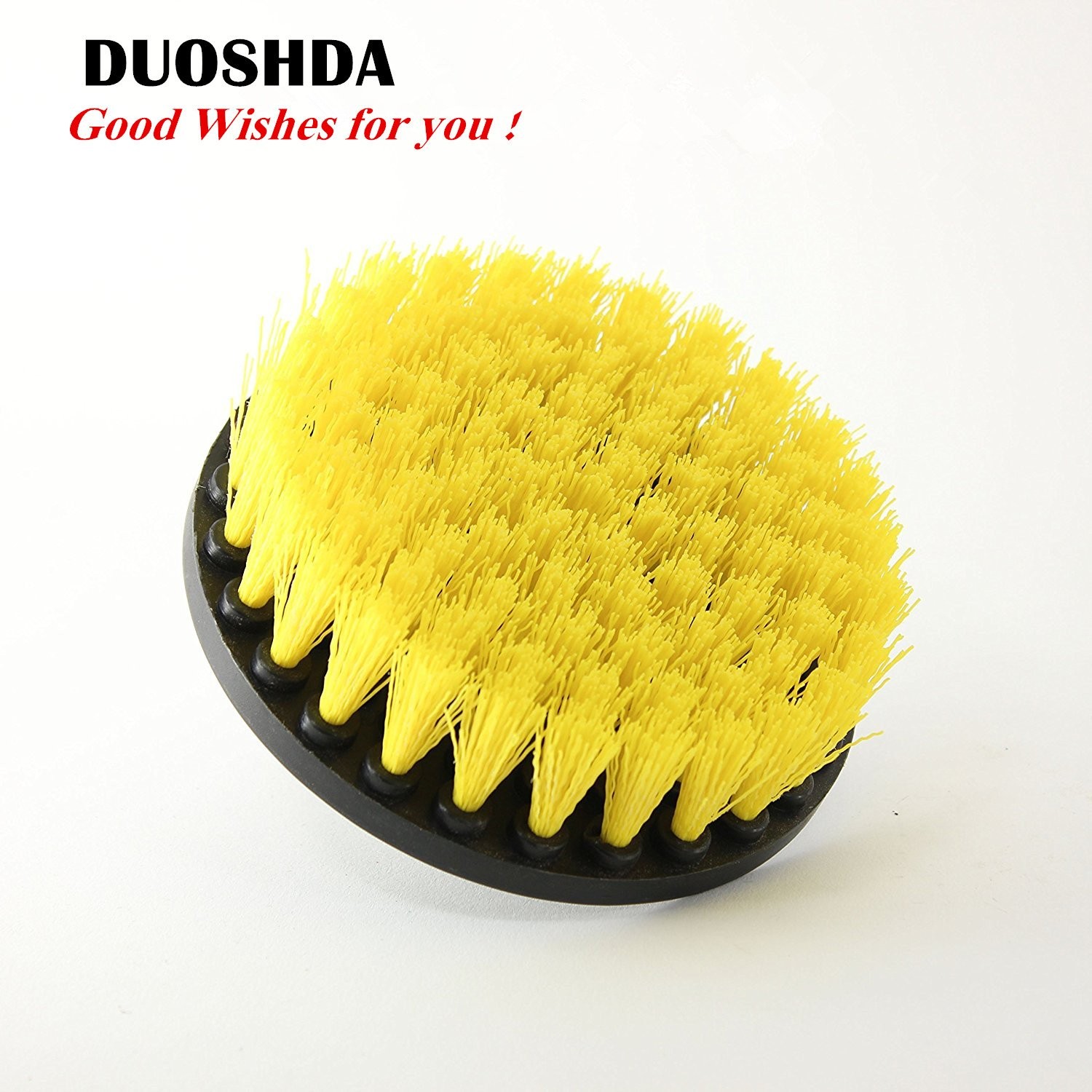 5in 3 Piece Soft, Medium and Stiff Power Scrubbing Brush Drill Attachment for…