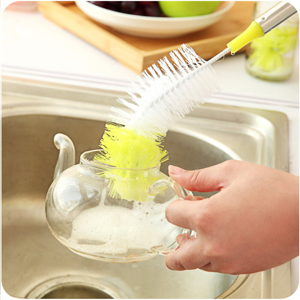 2PCS Bendable Cup Brushes Colorful Bottle Brush for Cleaning Cups (Random Color)