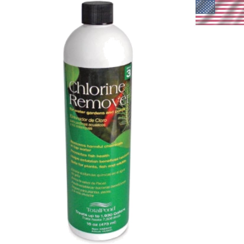 Pond-Ready 16 Oz Chlorine Remover Plus – Treats Up to 1,920 Gallons of Water