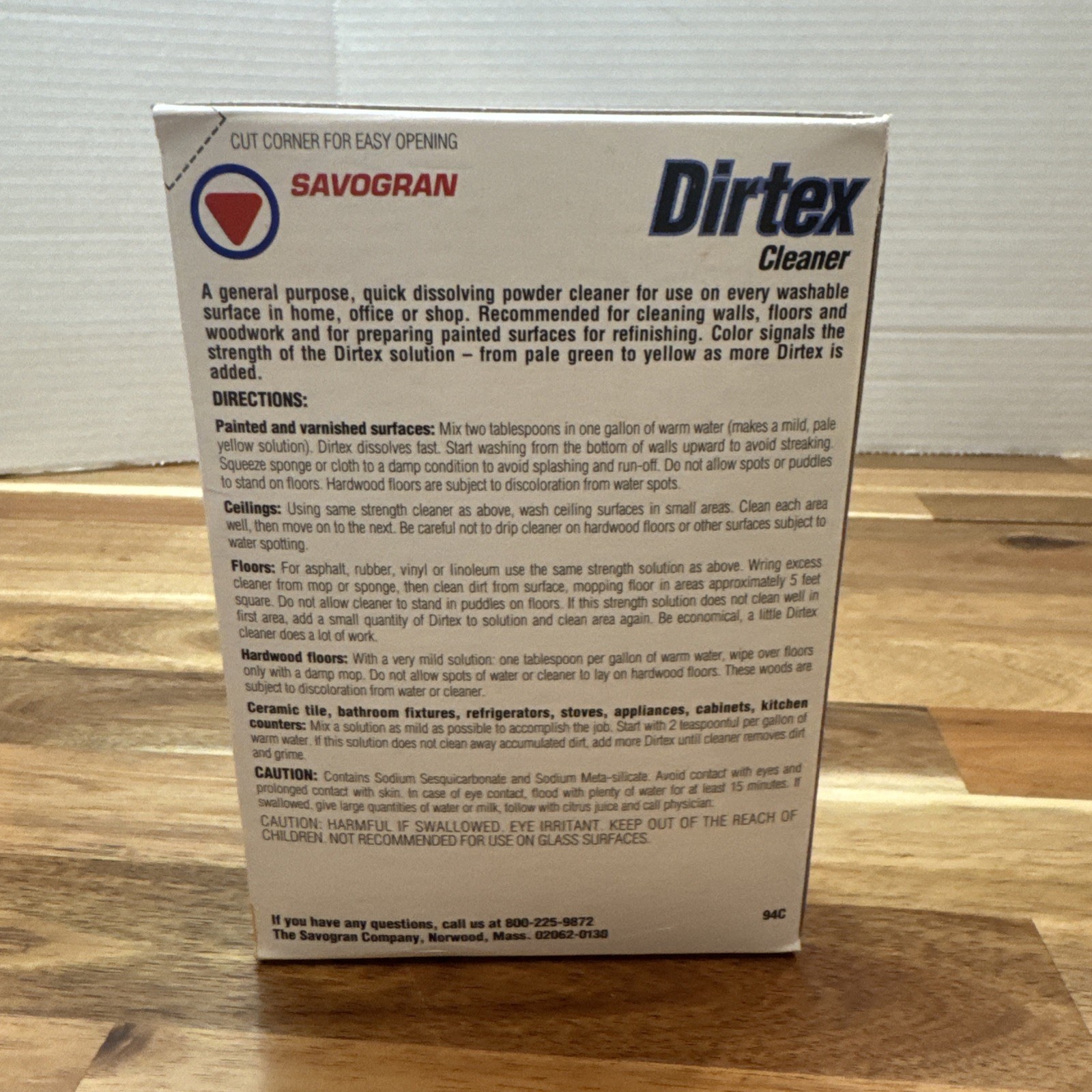 Savogran 10601 Dirtex Cleaner, General Purpose Cleaner, Powder, 1 Lb.