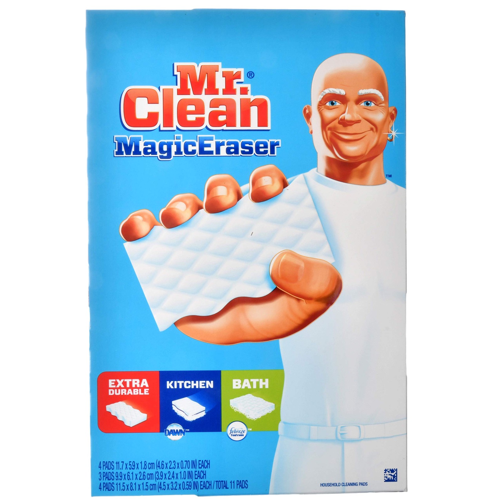 Mr. Clean Magic Eracer Extra Durable for Kitchen 11 Count (Pack of 1), White