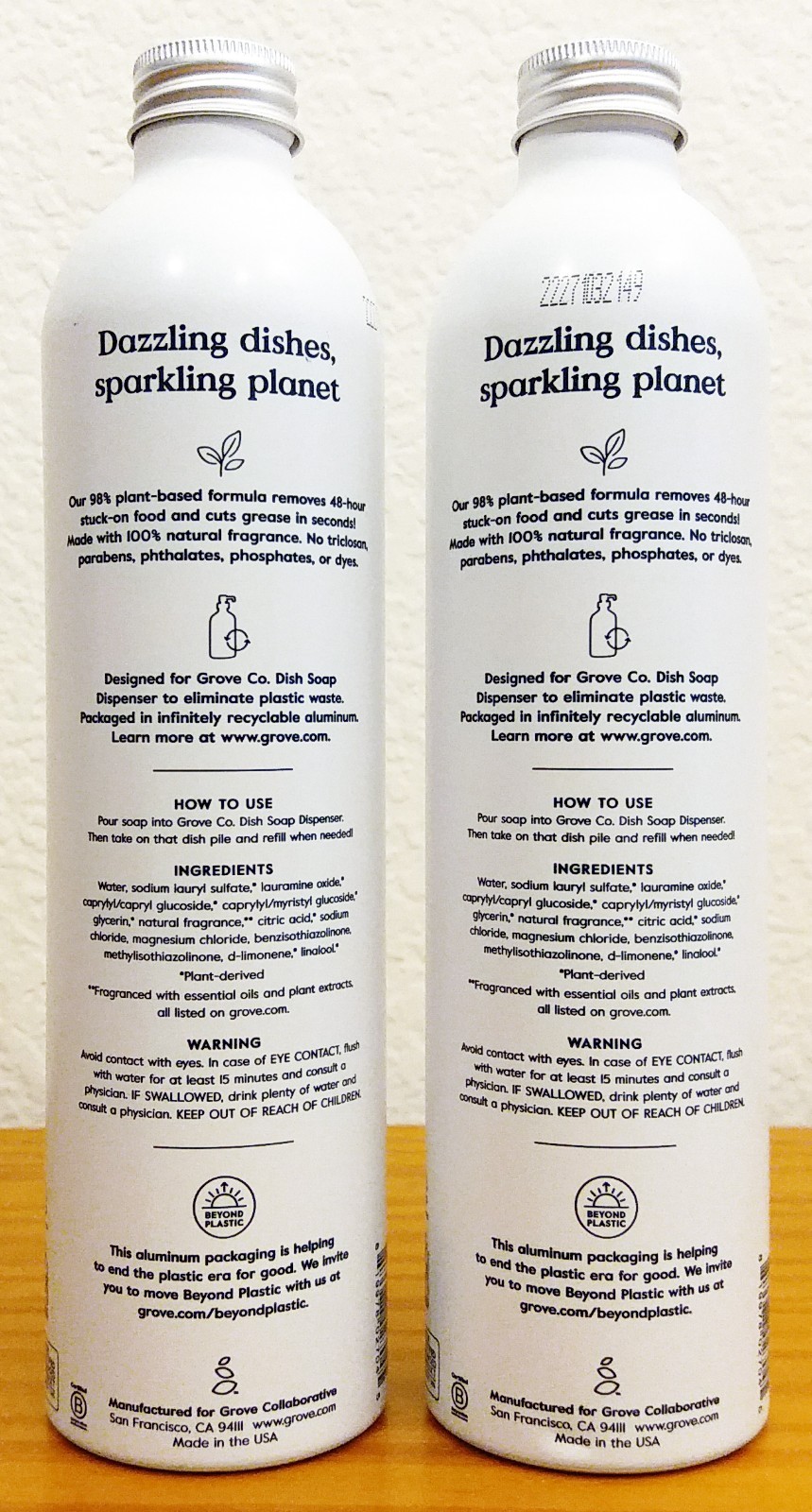 Grove Co. Ultimate Dish Soap Refill, Lavender Blossom & Thyme, 16 fl oz, 3 packs