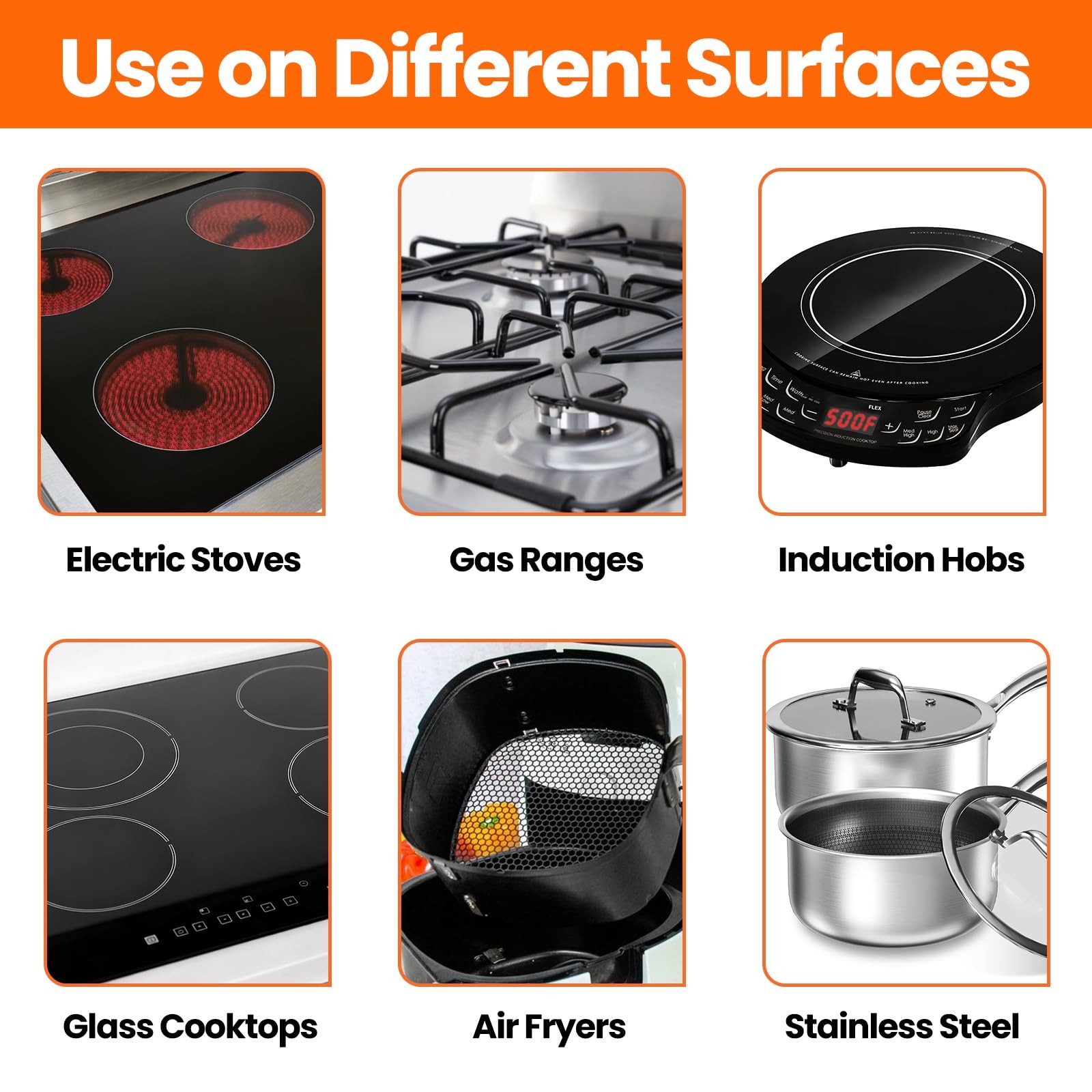 3-in-1 Stove Top and Oven Cleaner Kit – Glass Cooktop Cleaner for Ceramic Ele…