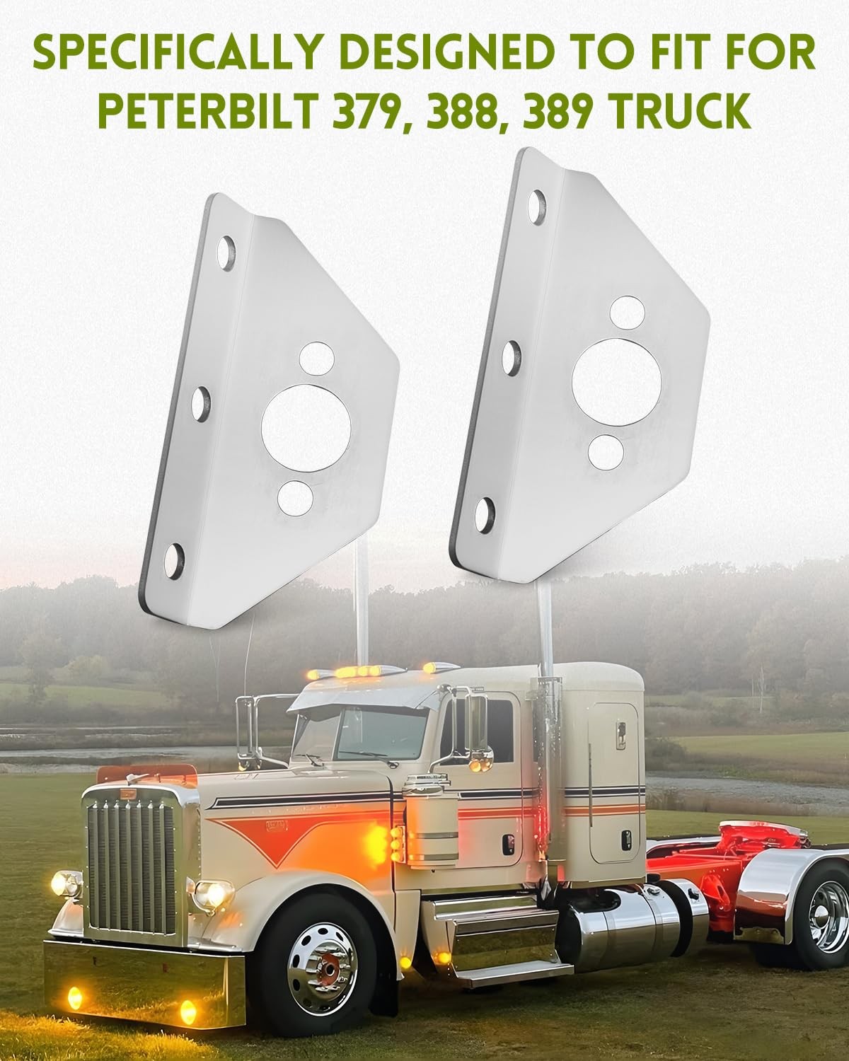 2 PCS Windshield Wiper Repair Brackets Kit Fit for Peterbilt 379 388 389, Sta…