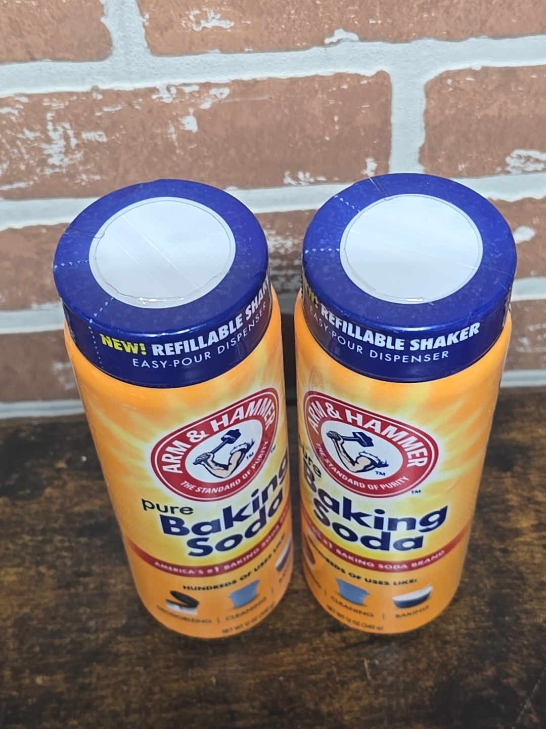 Arm & Hammer Pure Baking Soda, 12 Oz Shake/Spoon Option Pack of 4 New, Free Ship