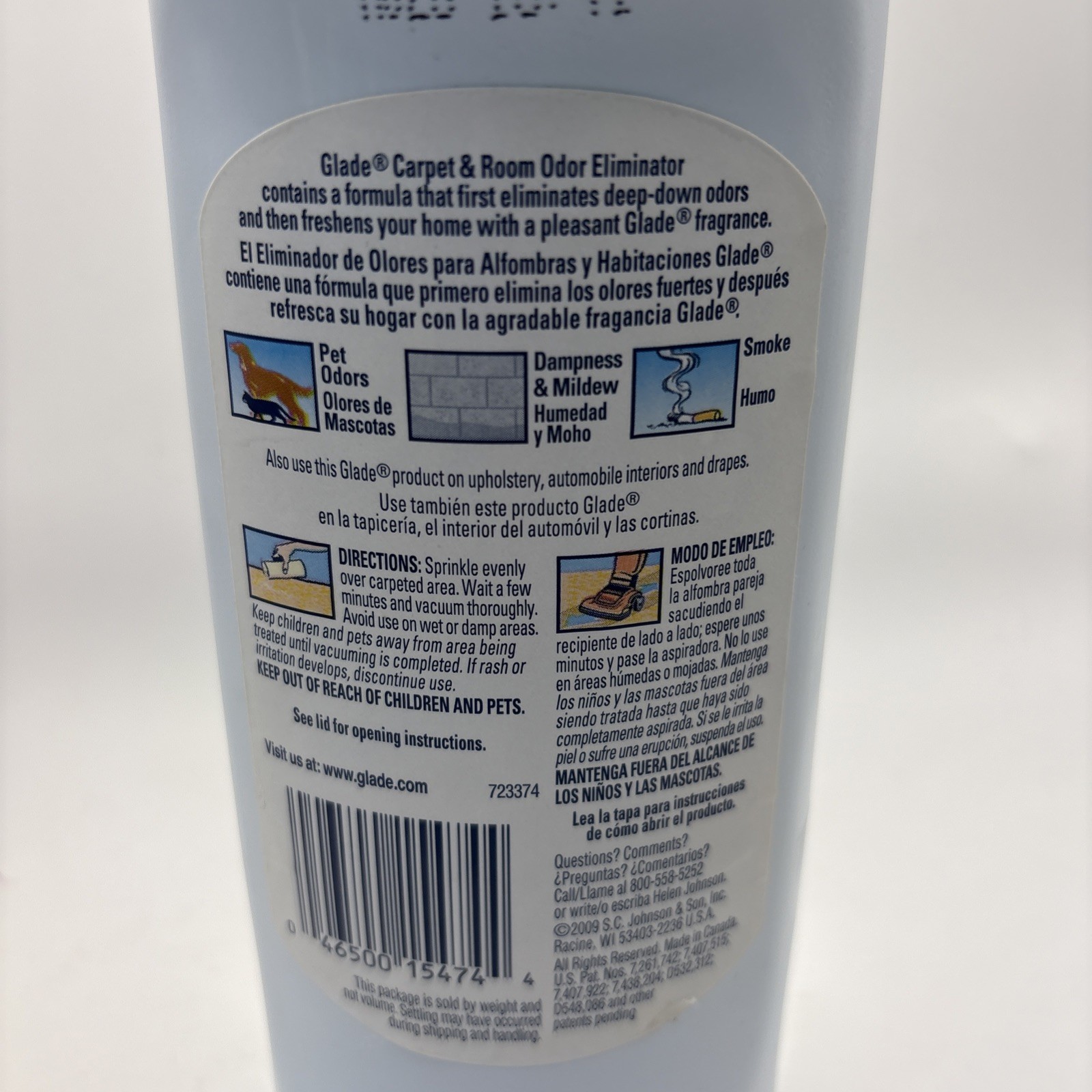 Glade Clean Linen Carpet & Room Odor Eliminator Powder 32 Oz Used 50% Full