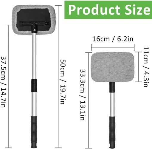 3 Pieces Car Windshield Cleaner Tool Inside Microfiber Car Window Cleaning Tool