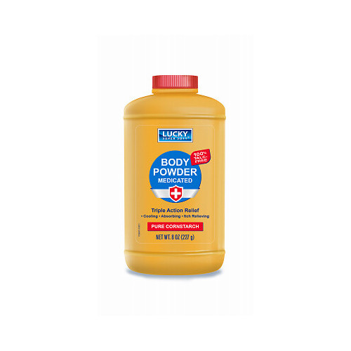 Lucky Super Soft 11366-12 Medicated Body Powder, 8-oz. – Quantity 12
