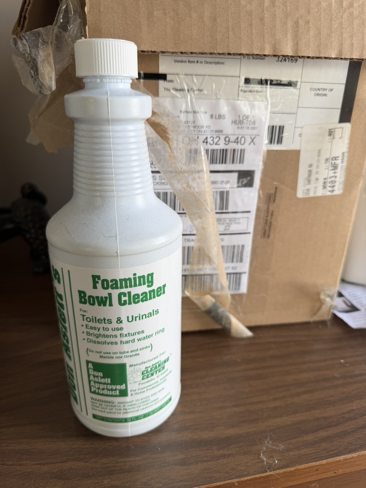 2 Bottles Don Asletts Foaming Toilet & Urinals Bowl Cleaner 32 fl oz Each ~ NEW