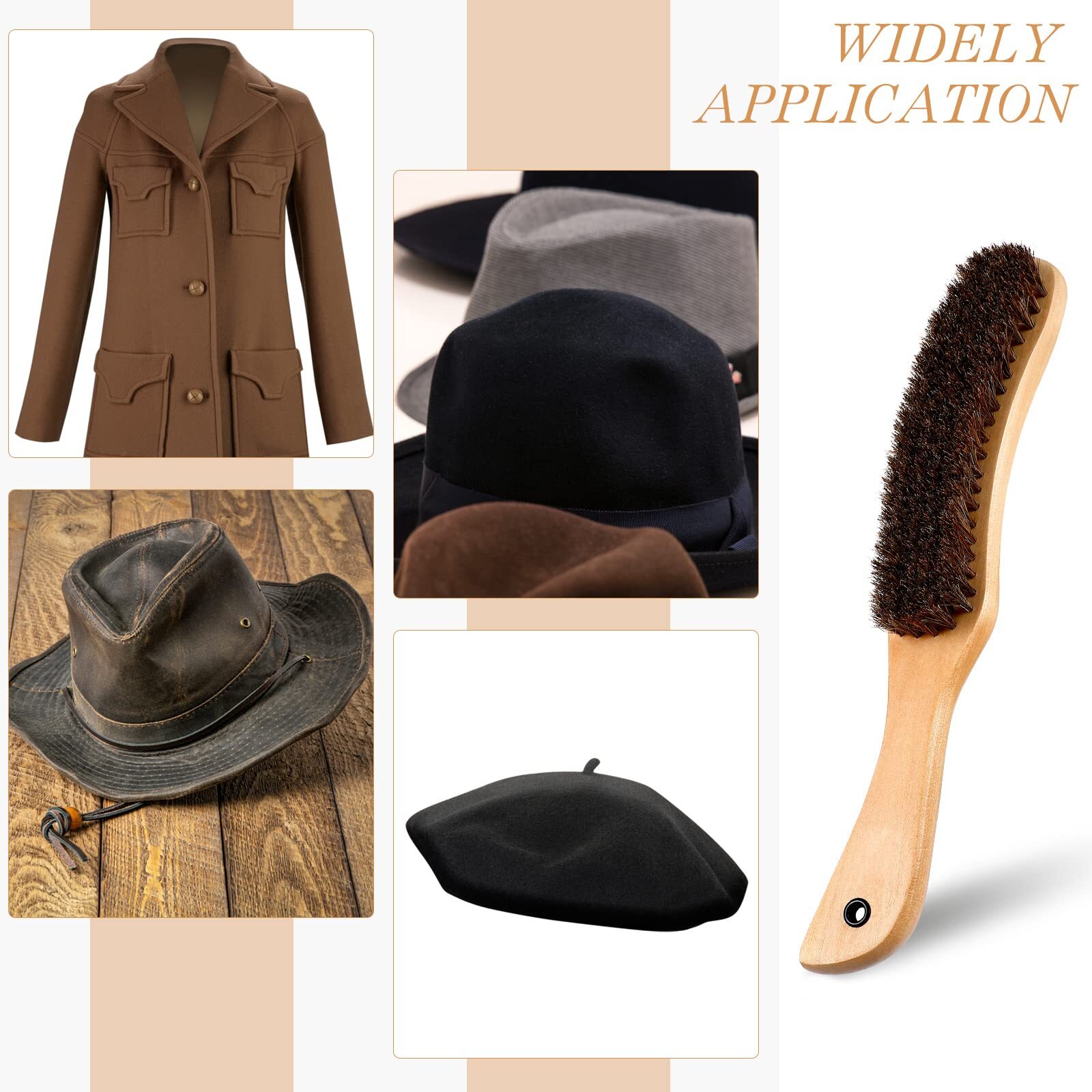 2 Pack Felt Hat Cleaning Brush for Western Cowboy Hat Fedora Hat Baseball Cap