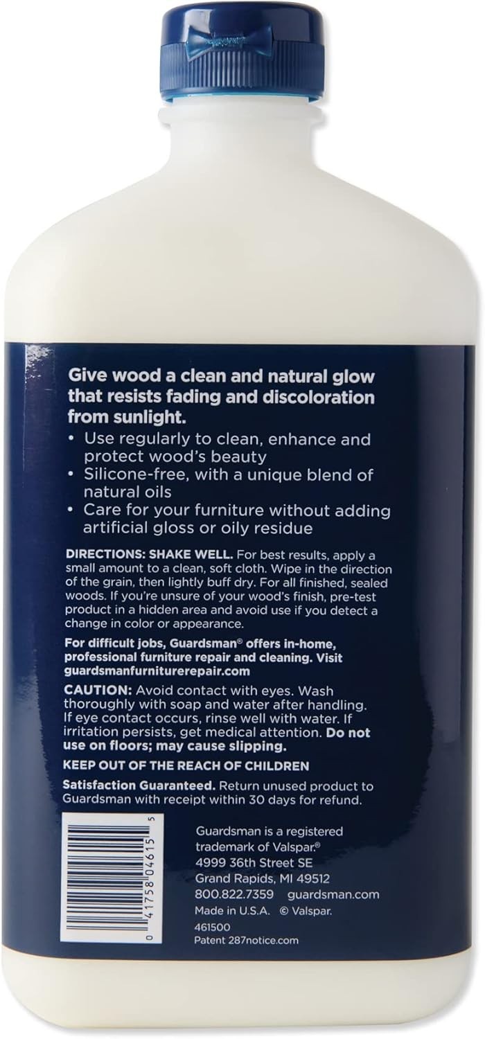 Clean & Polish For Wood Furniture – Cream Polish 16.9 oz – Silicone Free, UV …
