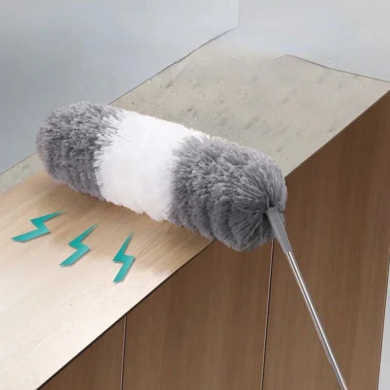 Retractable Duster Stainless Steel 2.8M Longhandle Dusting Chicken Dust Tools Ca