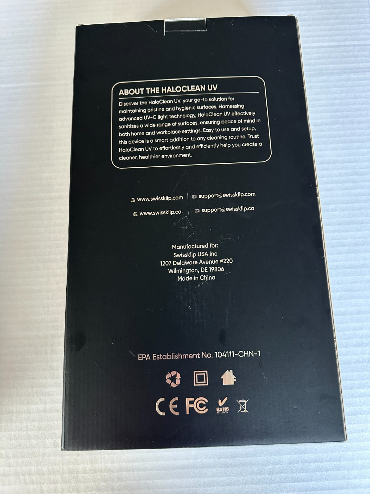 Swissker HaloClean UV Home Disinfectant NEW