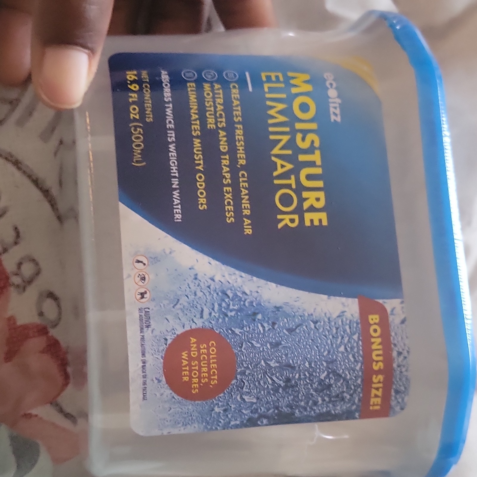 Ecofizz Moisture Eliminator Solid 16.9 fl oz 2 Pack Absorbs Twice Its Weight