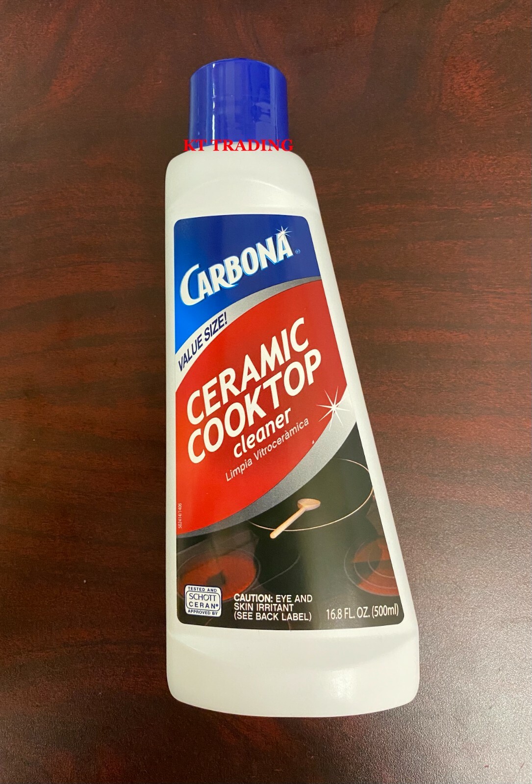 CARBONA Ceramic Cooktop Surface Cleaner & Polisher ~ Lasting Shine 16.8oz Liquid