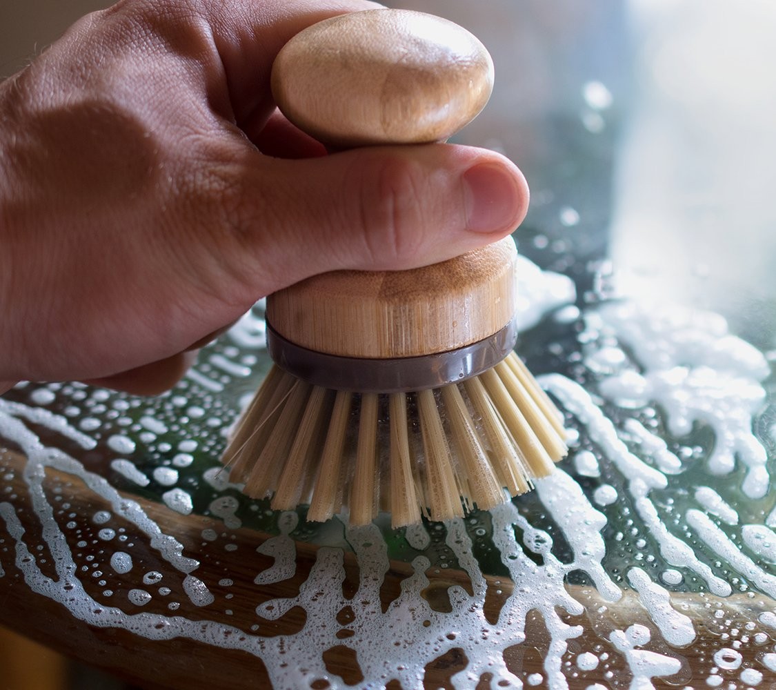 Naturals Mini Scrub Brush, Made of Sustainable and Recycled Plastic, Scrub Po…