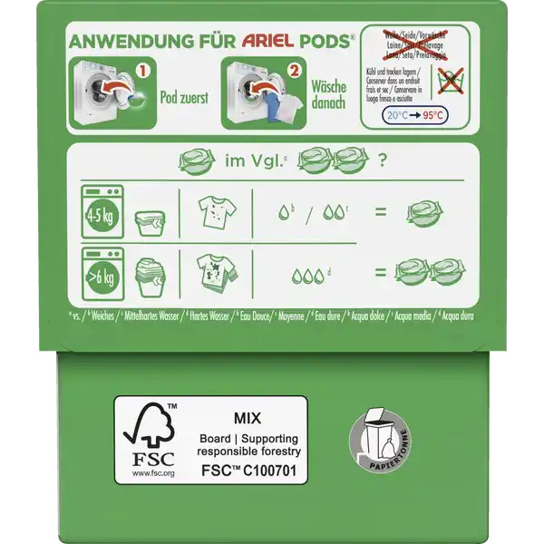 ARIEL Pods Laundry Detergent PODS All-in-1 Touch of Lenor 19 pods FREE SHIPPING