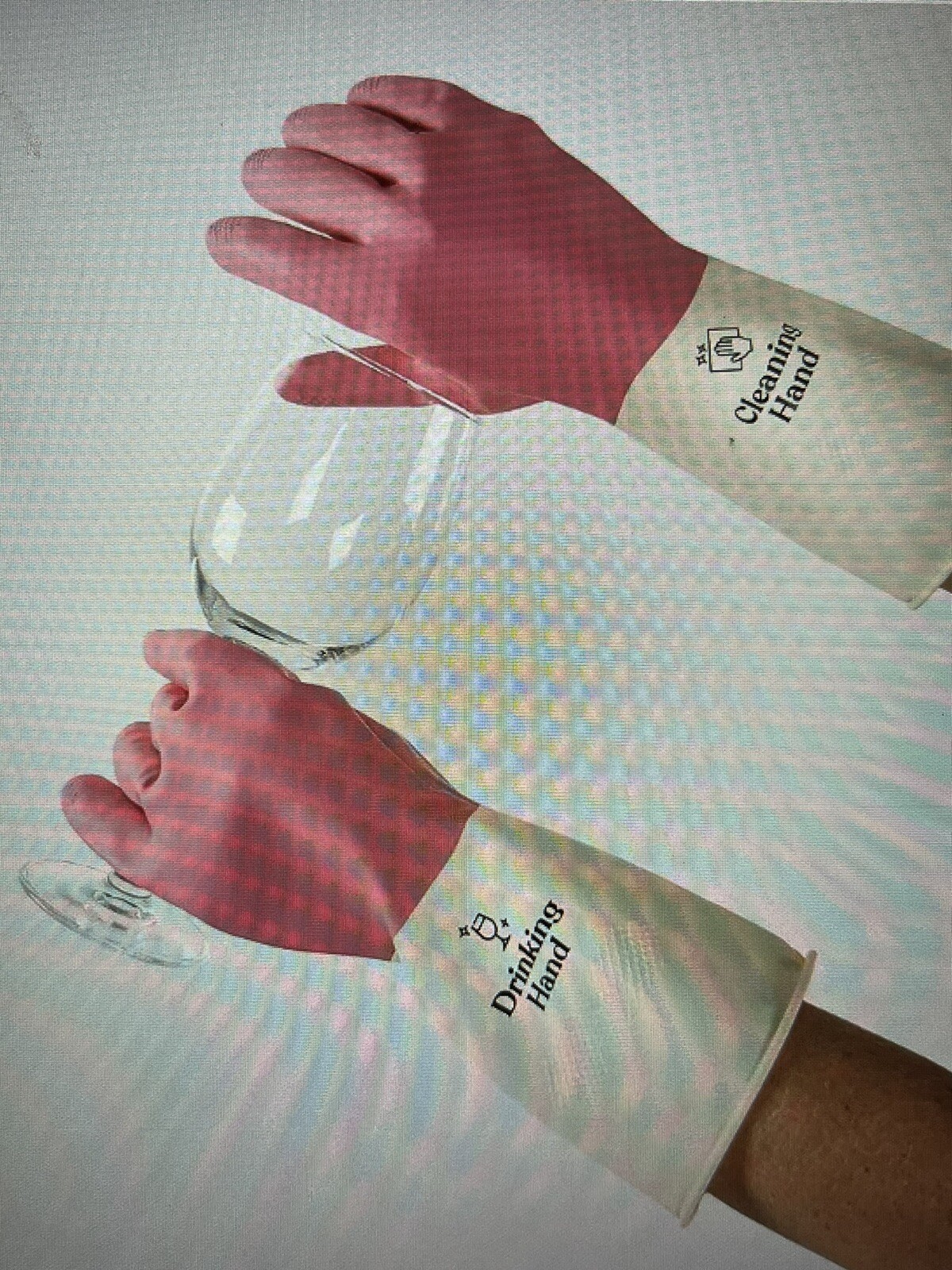 Wine Wash CO. Pink & White Household Cleaning & Drinking Gloves Reusable – NIB