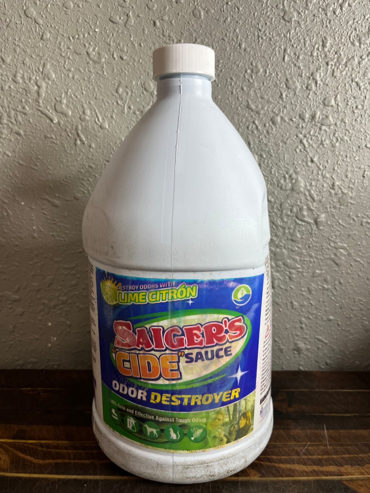 Saigers Cide Sauce Odor Destroyer Lime Citron 1 Gallon Cleaning Solution