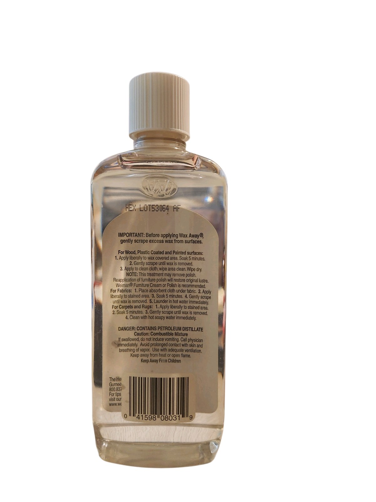 Weiman Wax Away Candle Wax Remover ~ Discontinued ~RARE ~ 8 oz ~ SEALED