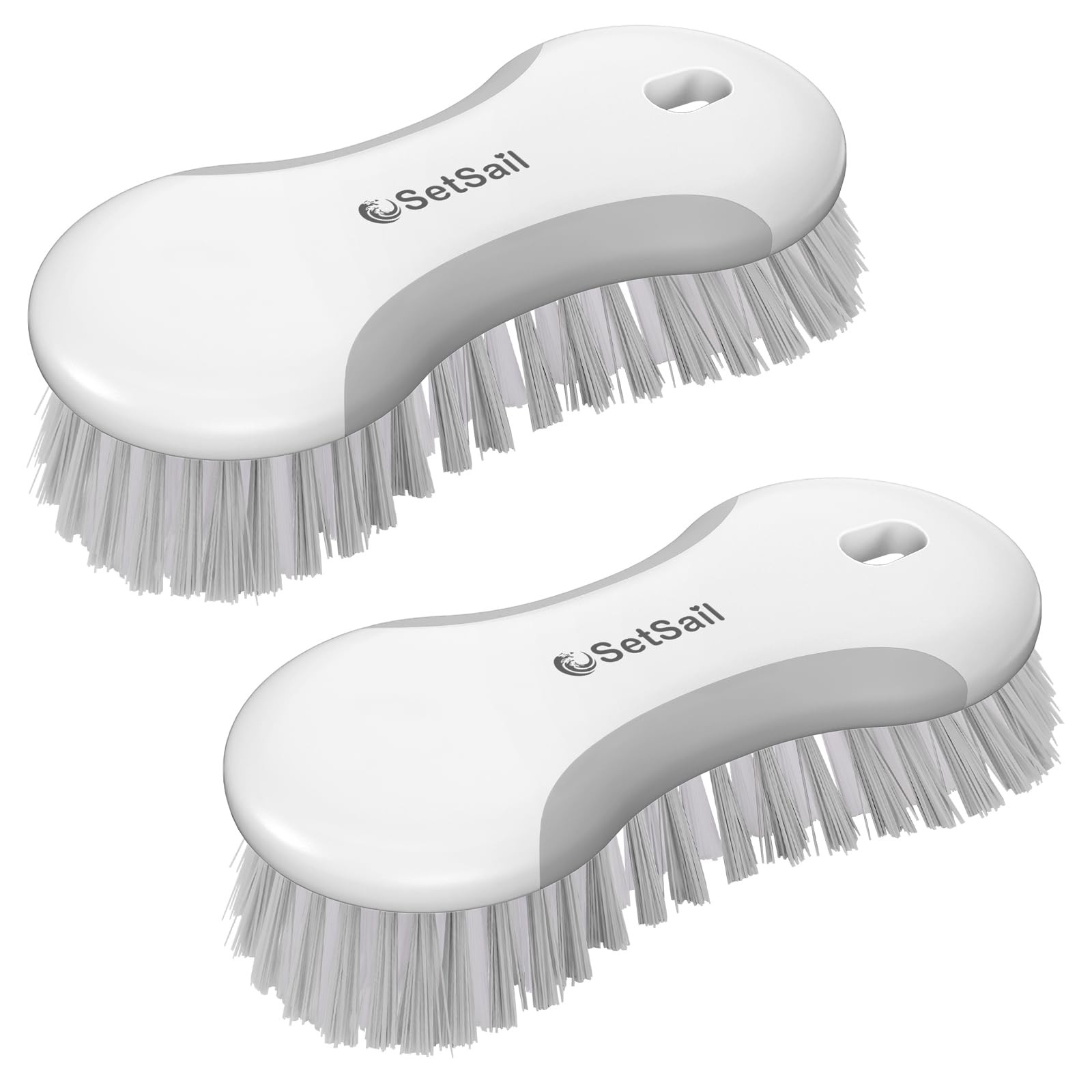 Multi-Purpose Scrub Brush of 2 Pack, Stiff Bristles Cleaning Brush with Non-S…