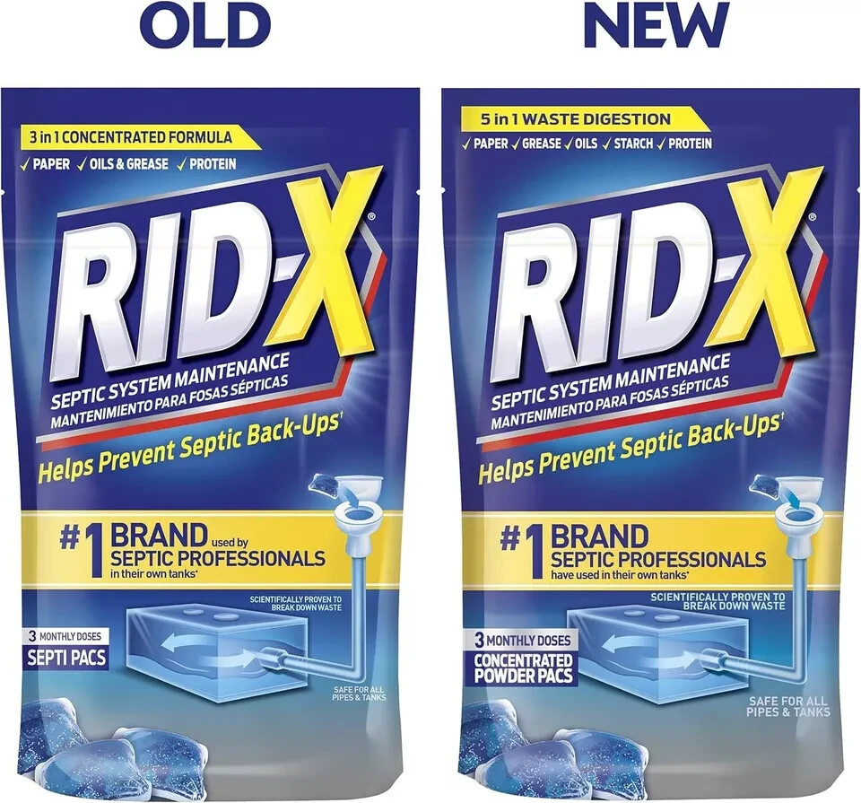 Rid-X Septic System Treatment, Septic Tank Treatment, 3-Monthly Supply Dual Acti
