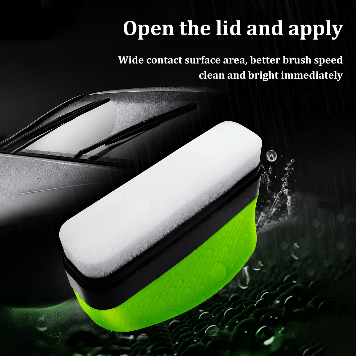 2/4Pcs Automotive Oil Film Cleaning Brush for Windshield, Remove & Prevent Rain