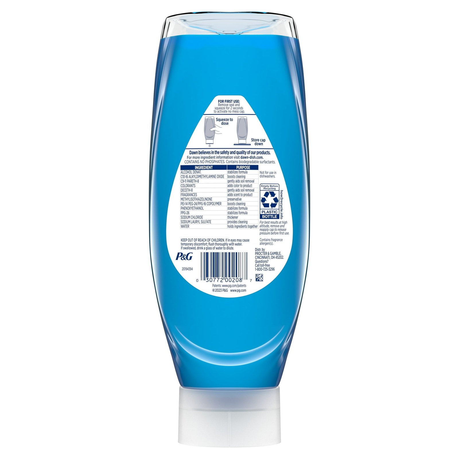 Dawn EZ-Squeeze Ultra Dish Soap Dishwashing Liquid, Original Scent, 22.0 fl oz