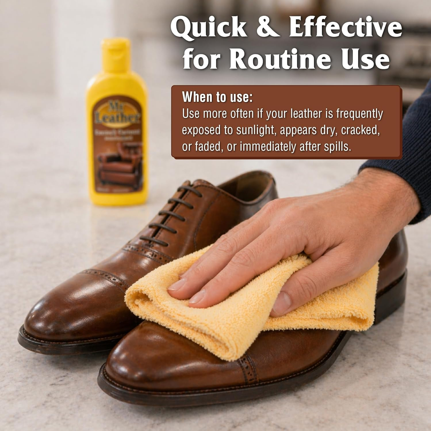 MR. LEATHER Cleaner and Conditioner (8 Oz) – Restores & Protects All Leather wit