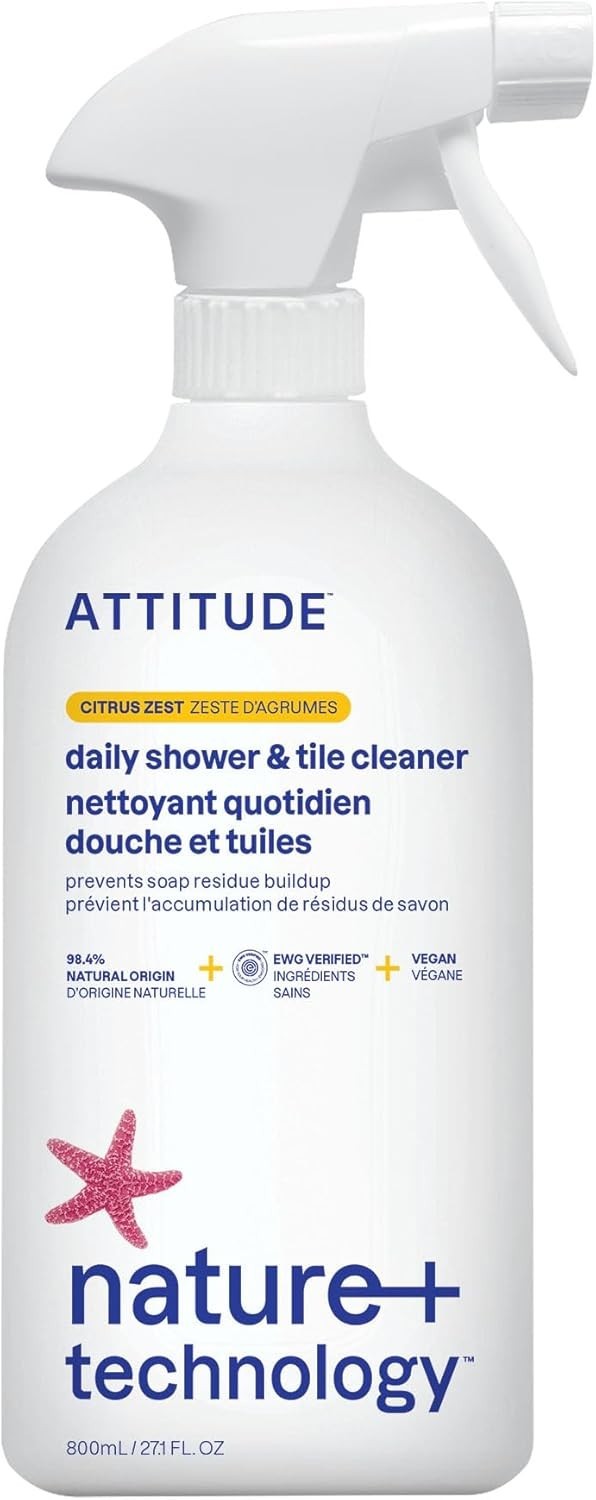 Natural Daily Shower Cleaner – EWG Certified, Removes Soap Scum, 27.1 Fl Oz