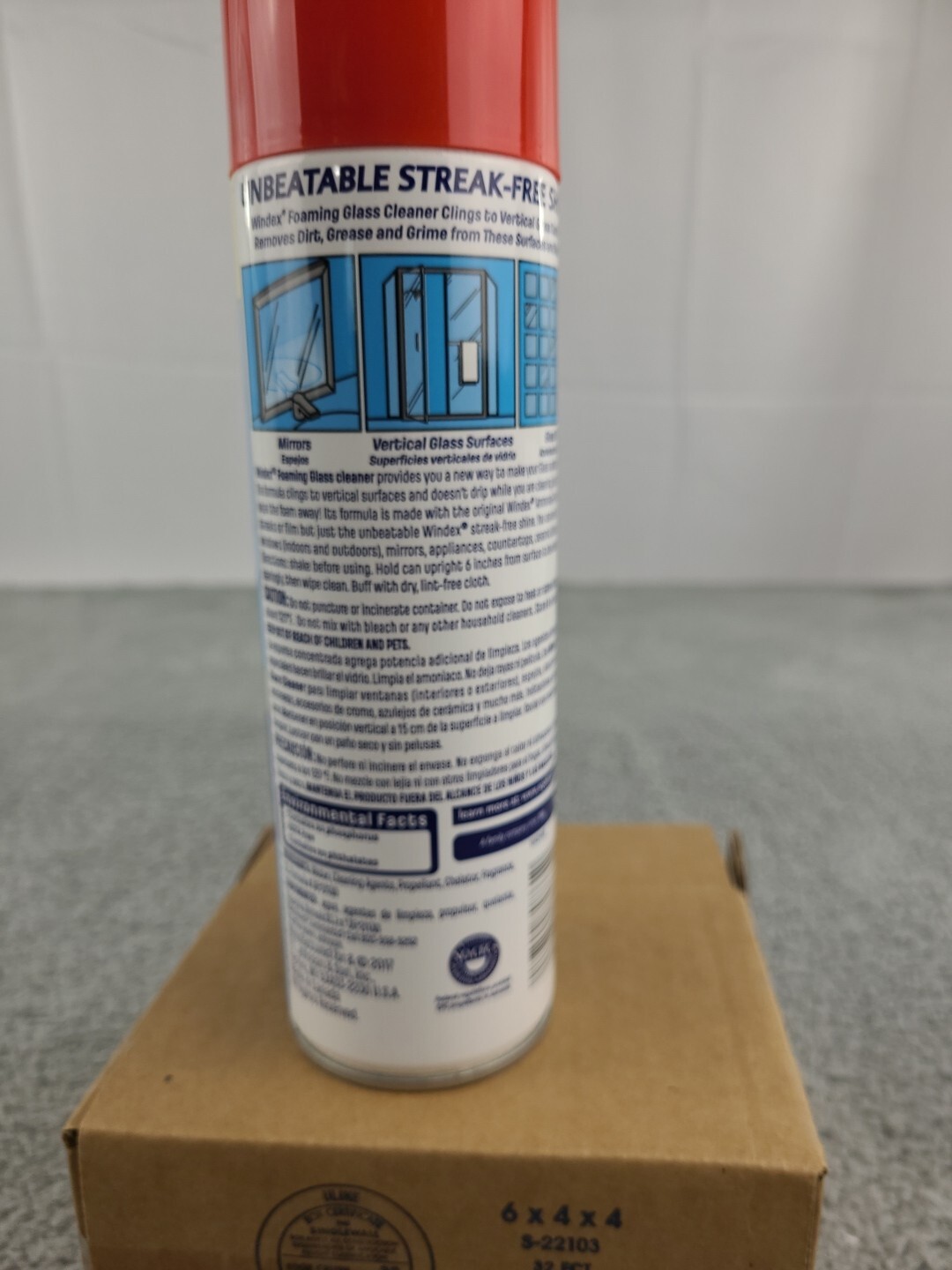 Windex Foaming Glass Cleaner 19.7 oz Liquid Streak Free Window