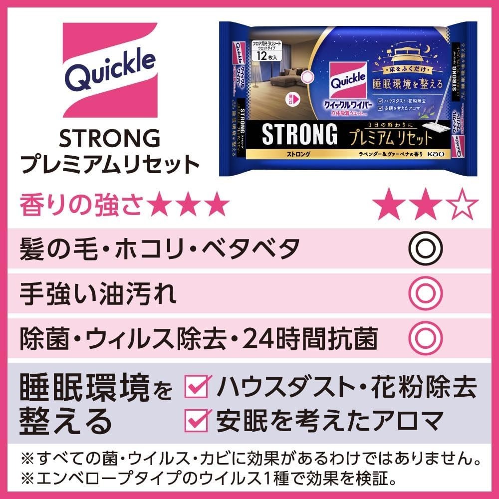 Quickle Wiper 3D Adsorption Wet Wipes Strong Premium Reset 12 Sheets Japan New