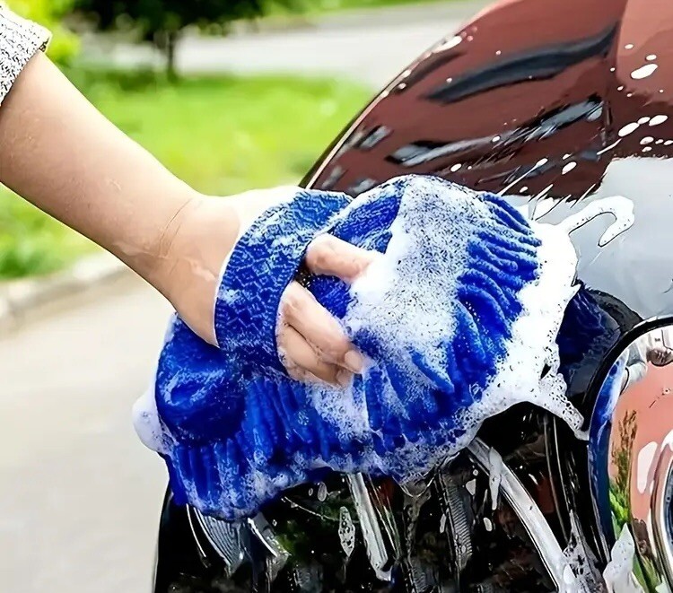 Car Cleaning Sponge Car Wash Care Washing Brush Pad Cleaning Tool Microfiber Pol