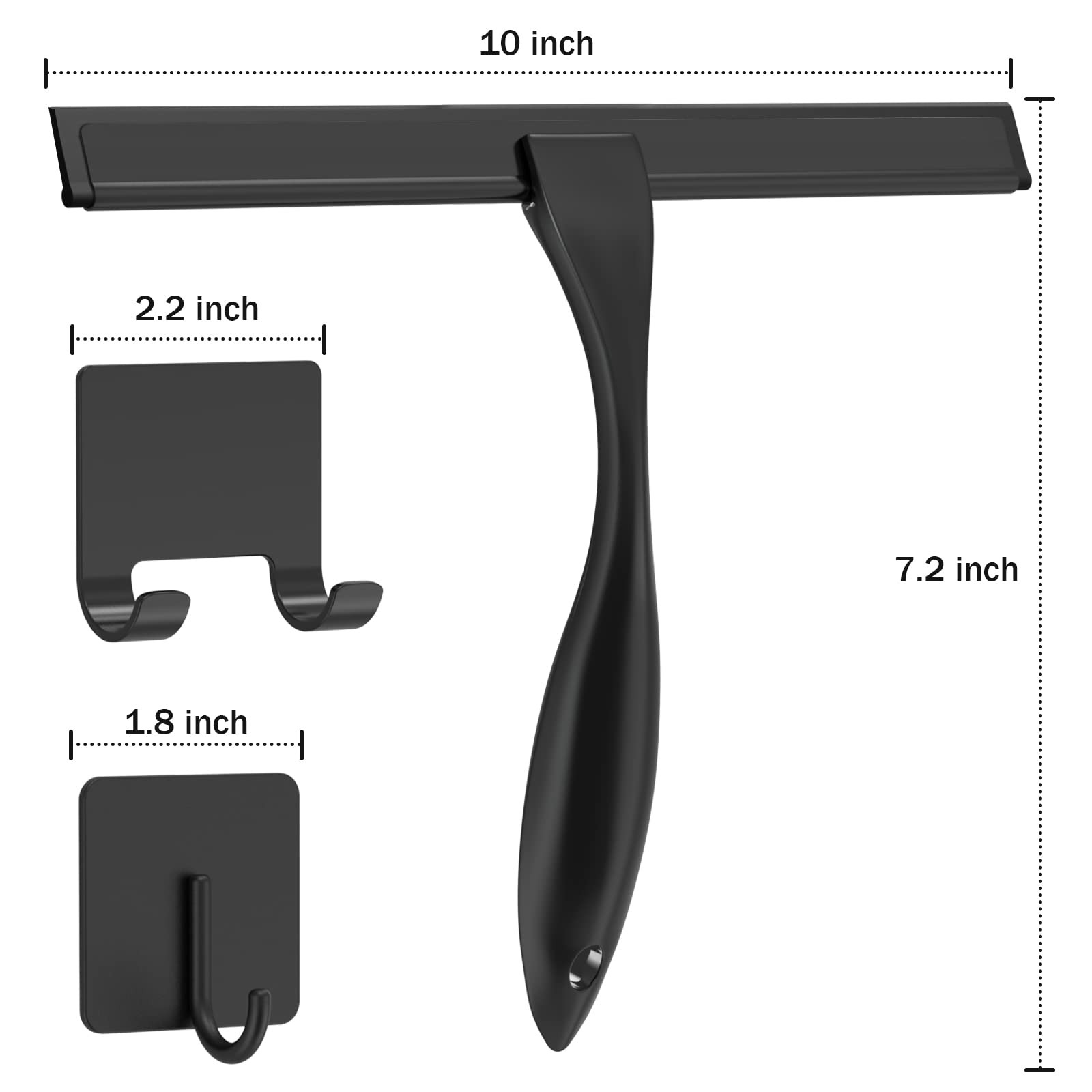 Stainless Steel Shower Squeegee with Hooks