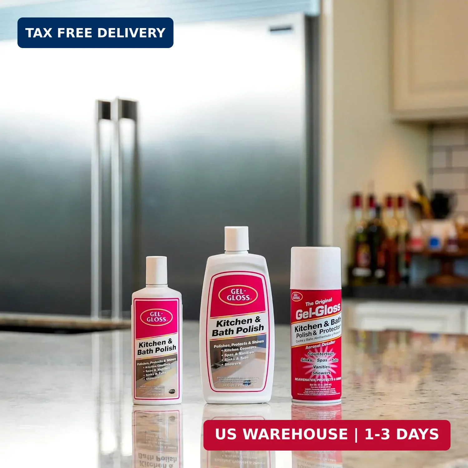 Gel Gloss Cleaner 12 Ounce Aerosol Safe for Acrylics Stainless Steel and More
