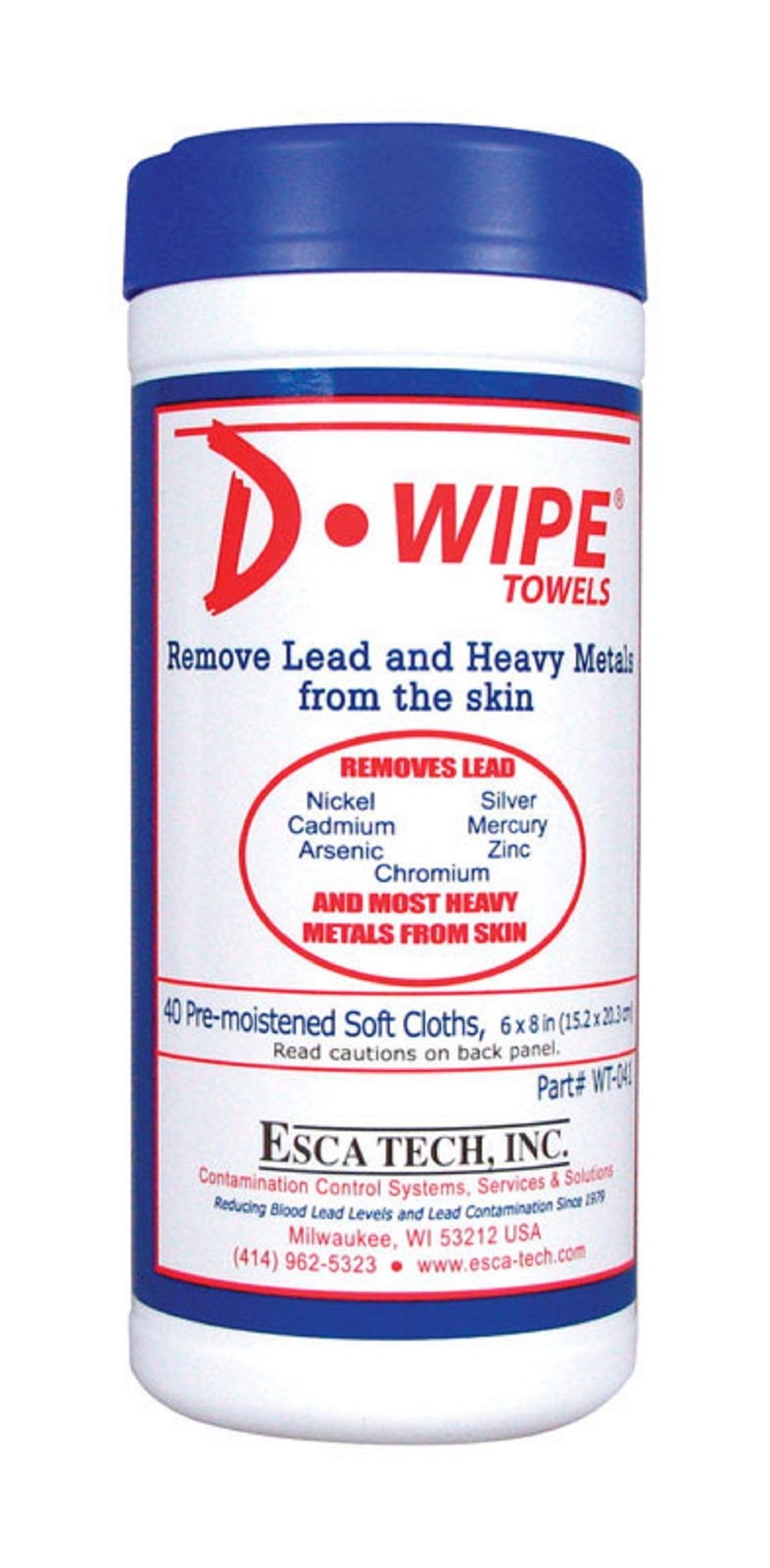 Heavy Duty Skin Cleaning Wipes 40 Count Safe for Hands Body and Face