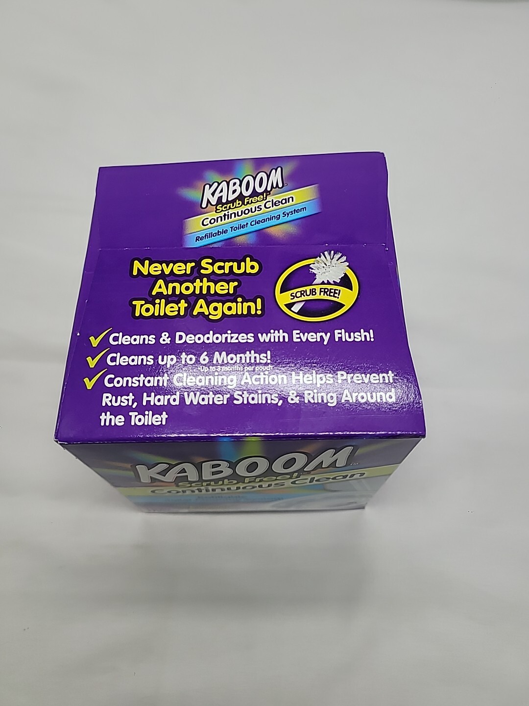 Kaboom Scrub Free! Toilet Bowl Cleaner System with 2 Refills brand new sealed