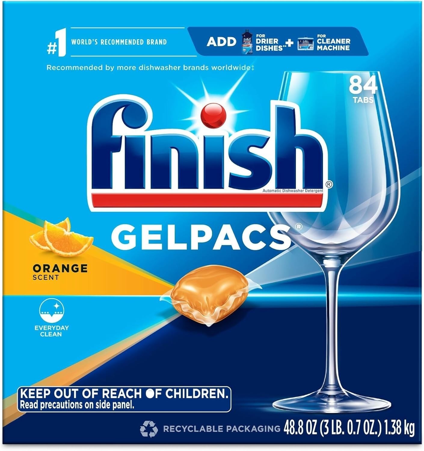 Finish Gelpacs Dishwasher Detergent Pods and Pacs Bulk 140 Count…Free shipping