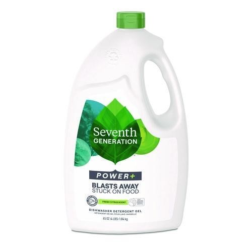 Seventh Generation Dishwasher Gel, Fresh Citrus, Ultra Power Plus, 65 oz, 2/Pack