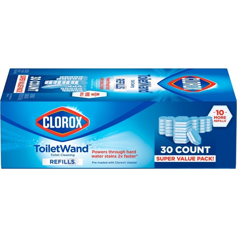 Toilet Cleaning Refills 30ct Disposable Pads Preloaded Cleaner Hard Water Stains