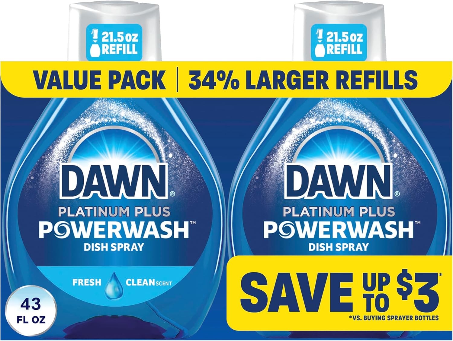 Dawn Powerwash Fresh Dish Spray, Liquid Dish Soap, Dish Soap Refill, Dish Deterg