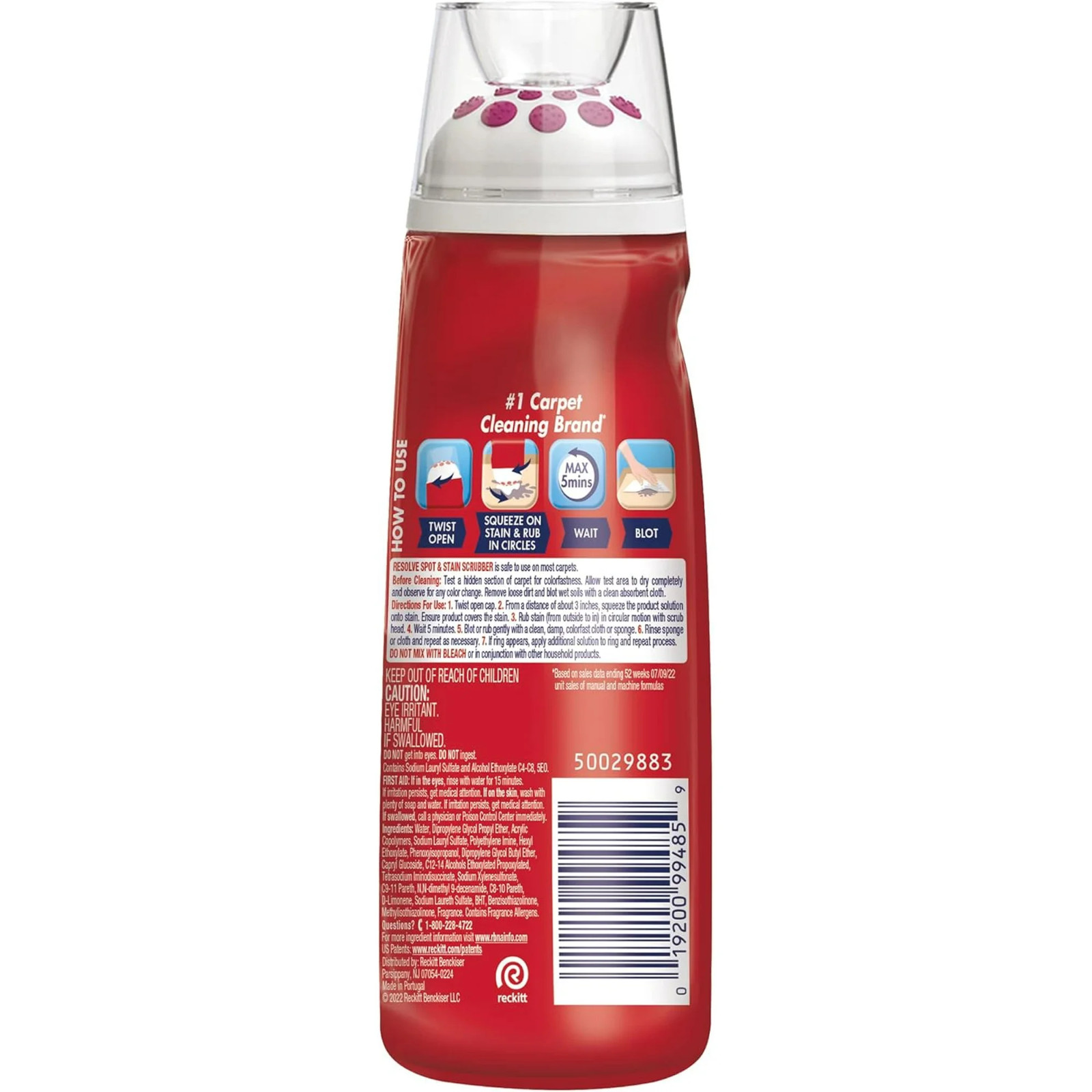 Resolve Carpet Spot and Stain Scrubber, 6.7 Fl Oz (Pack Of 4)